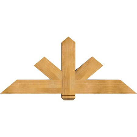 Ekena Millwork Kennewick Rough Sawn Timber Gable Bracket, Western Red Cedar, 60"W x 25"H x 6"D x 6"F, 10/12 Pitch GBW060X25X0606KEN00RWR